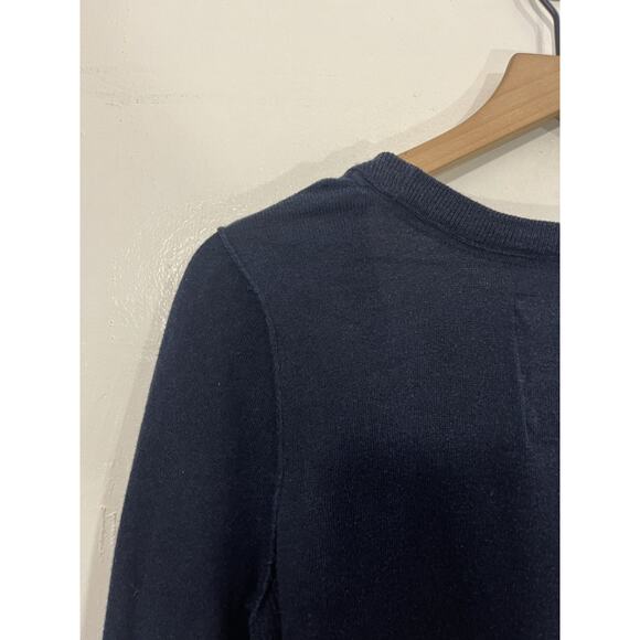 Y2K Abercrombie & Fitch Cardigan Navy L Preppy Academia Nautical Collegiate - Picture 8 of 13